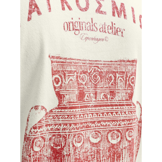 Jack & Jones Heren backprint t-shirt jorargos crèmewit 12294942-Cloud Dancer large