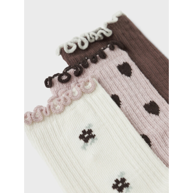 Name It Meisjes sokken nmfnetti 5-pack print 13252357-Peppercorn large