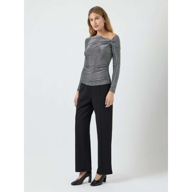 Y.A.S Yasstarla ls off shoulder top black/dark silver 26039094-190939001 large