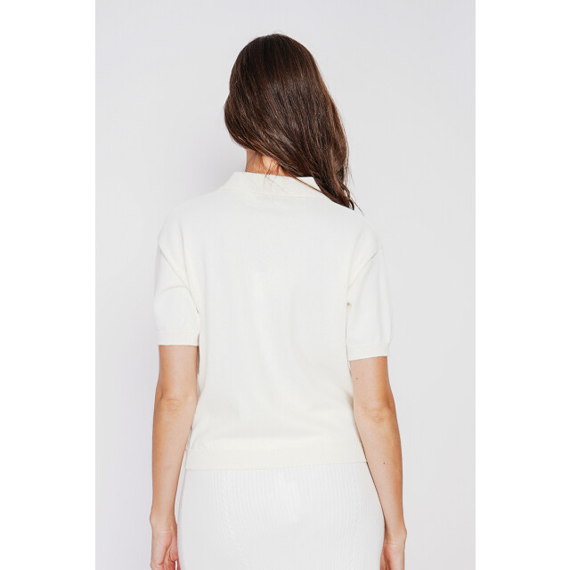 William de Faye Ribbed polo naturel WF2707_Off-white large