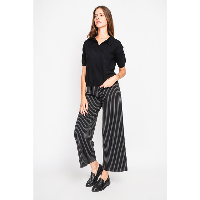 William de Faye Ribbed polo noir WF2707_Black large