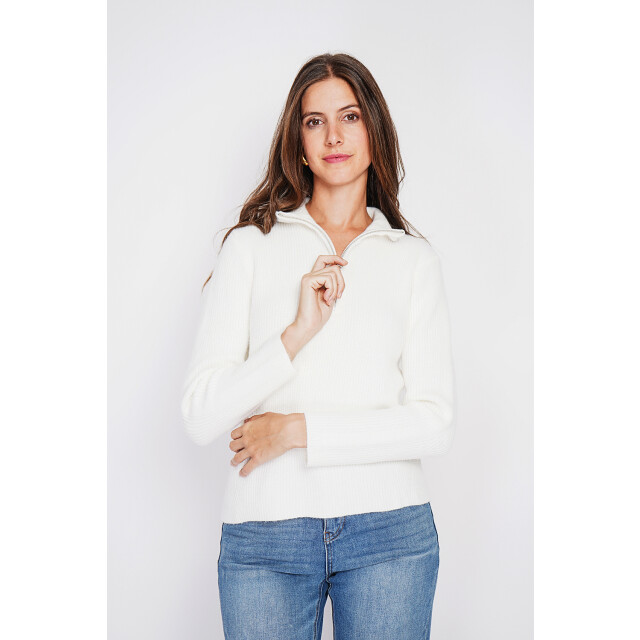 William de Faye Zipped sweater naturel WF2730_Off-white large