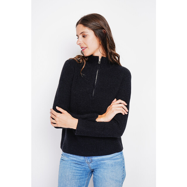 William de Faye Zipped sweater noir WF2730_Black large