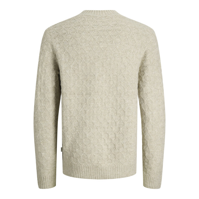 Jack & Jones jprblasimon structure knit crew nec 12286768 silver lining 05711.915.0120 large