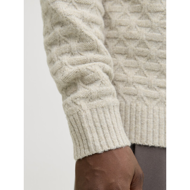 Jack & Jones jprblasimon structure knit crew nec 12286768 silver lining 05711.915.0120 large