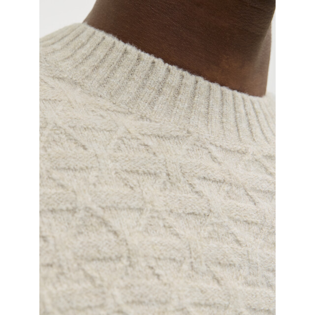 Jack & Jones jprblasimon structure knit crew nec 12286768 silver lining 05711.915.0120 large