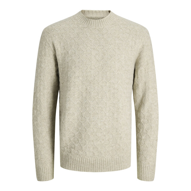 Jack & Jones jprblasimon structure knit crew nec 12286768 silver lining 05711.915.0120 large