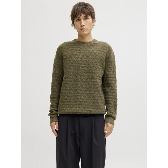 Jack & Jones jprblasimon structure knit crew nec 12286768 beech 05711.369.0120 large