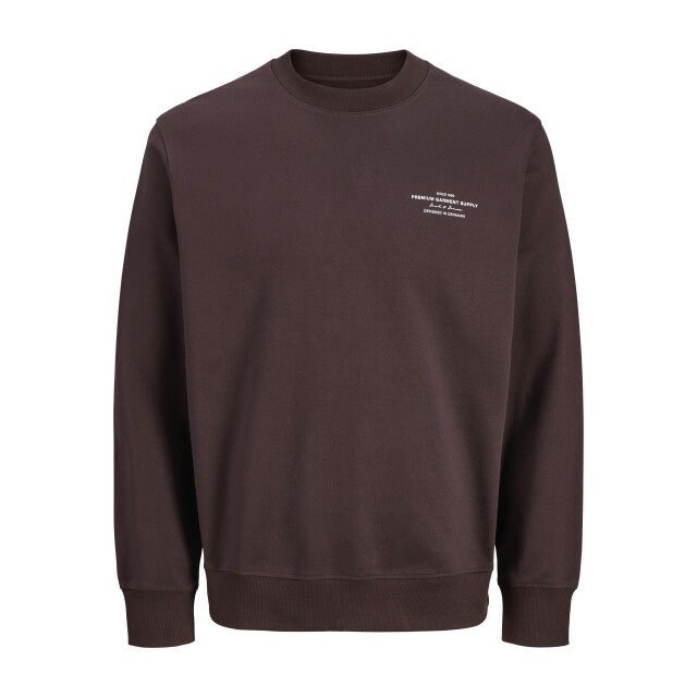 Jack & Jones jprblachad branding sweat crew neck 12261386 chocolate plum 05735.880.0121 large