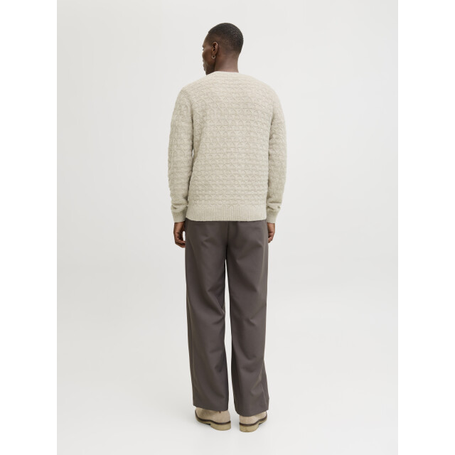 Jack & Jones jprblasimon structure knit crew nec 12286768 silver lining 05711.915.0120 large