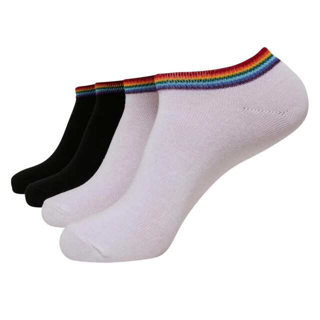 Urban Classics Heren no show regenboog binnensokken (set van 4) UTTN517_blackwhite large