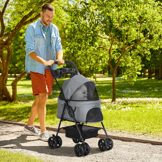 4goodz Hondenbuggy met zonnedak en opbergnet tot 4 kg - 3345773 large 4goodz Hondenbuggy met zonnedak en opbergnet tot 4 kg - 3345773 large