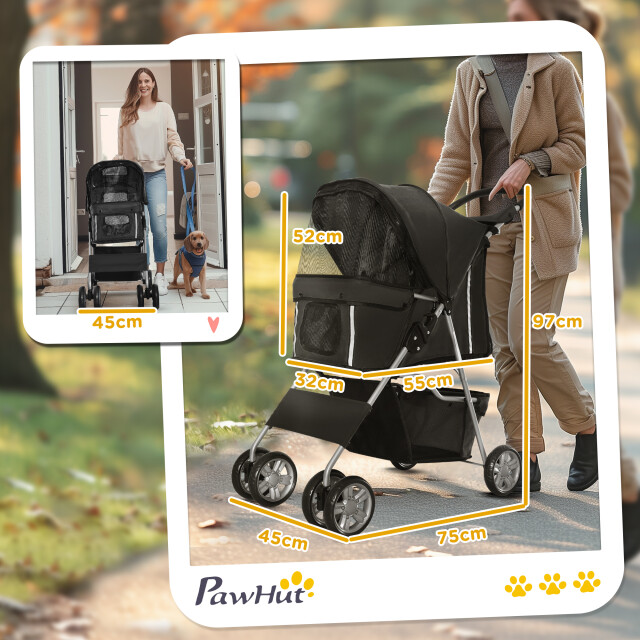 4goodz Hondenbuggy met zonnedak en opbergnet - 3345772 large 4goodz Hondenbuggy met zonnedak en opbergnet - 3345772 large