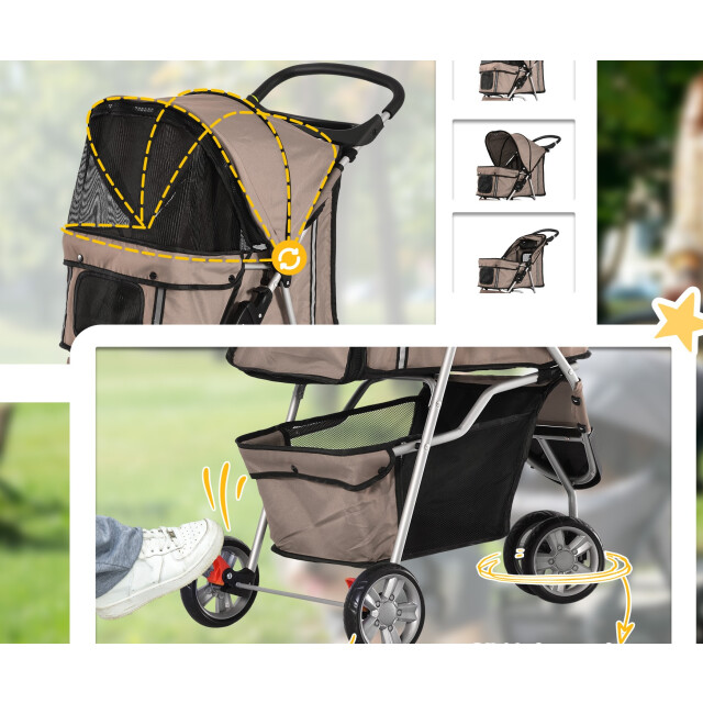 4goodz Luxe hondenkar hondenbuggy met verstelbare stuurhoogte - 3345769 large 4goodz Luxe hondenkar hondenbuggy met verstelbare stuurhoogte - 3345769 large