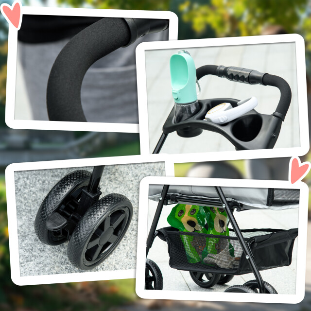 4goodz Hondenbuggy met zonnedak en opbergnet tot 4 kg - 3345773 large 4goodz Hondenbuggy met zonnedak en opbergnet tot 4 kg - 3345773 large