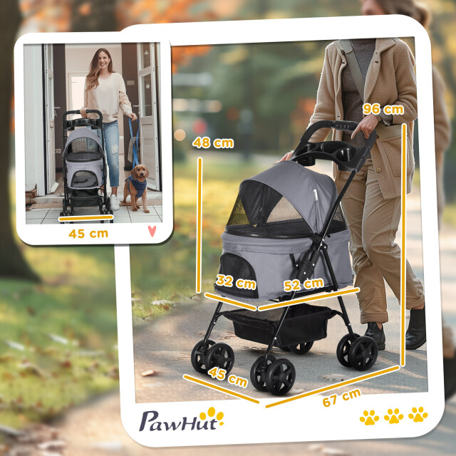 4goodz Hondenbuggy met zonnedak en opbergnet tot 4 kg - 3345773 large 4goodz Hondenbuggy met zonnedak en opbergnet tot 4 kg - 3345773 large