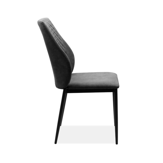 CaliCosy Set van 4 stoelen van gewatteerde stof met metalen frame, 48 cm lillie 3202271 large