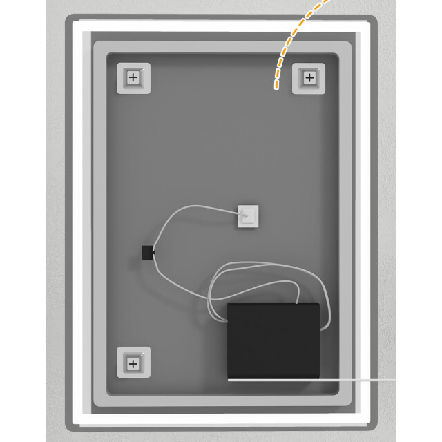 4goodz Led badkamerspiegel 60x80 cm touchscreen, anti-condens wit 3179012 large 4goodz Led badkamerspiegel 60x80 cm touchscreen, anti-condens wit 3179012 large