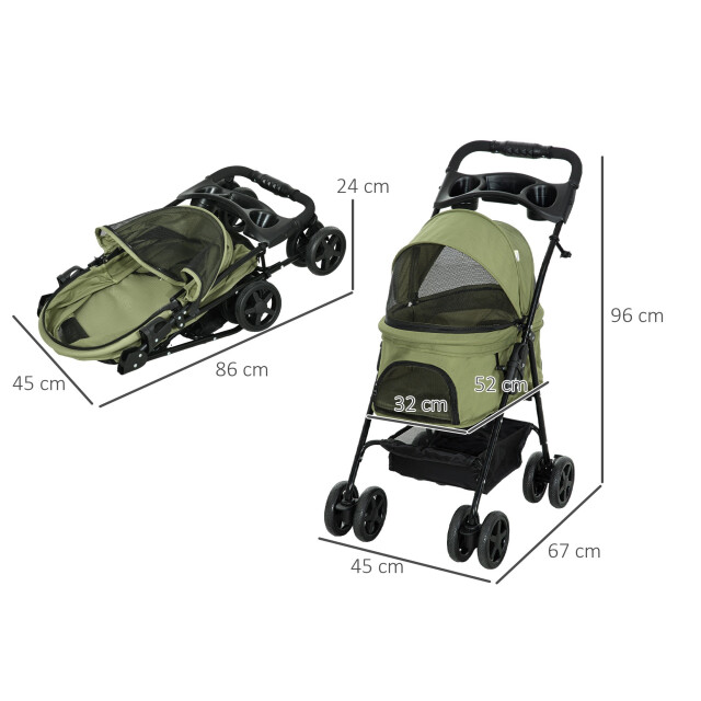 4goodz Hondenbuggy met zonnedak en opbergnet tot 4 kg - 3345774 large 4goodz Hondenbuggy met zonnedak en opbergnet tot 4 kg - 3345774 large
