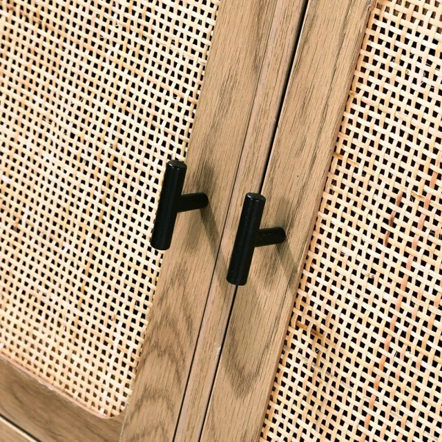 CaliCosy 2 deurs 2 lades ladekast met rotan caning l90cm 2929855 large