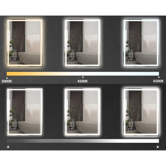 4goodz Badkamerspiegel 70x90 cm met led verlichting 3416151 large