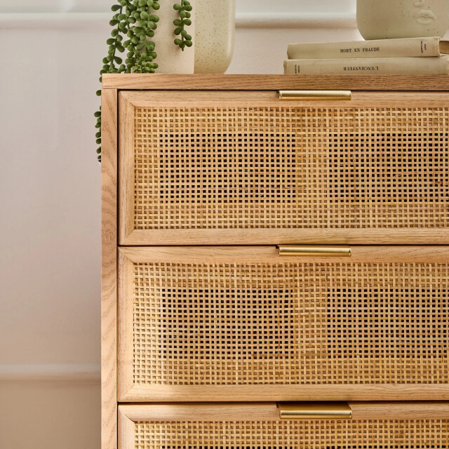 CaliCosy Ladekast met 3 laden, voorkant naturel rotan miya 2929856 large
