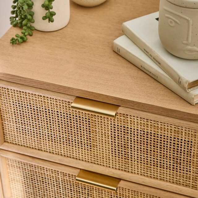 CaliCosy Ladekast met 3 laden, voorkant naturel rotan miya 2929856 large