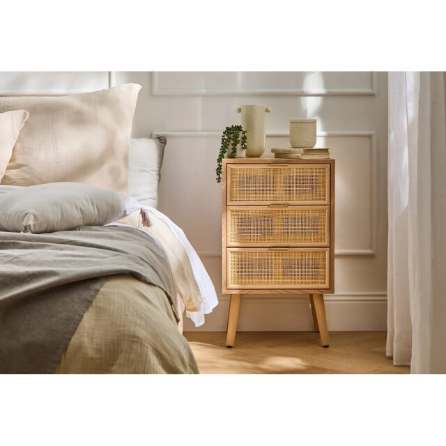 CaliCosy Ladekast met 3 laden, voorkant naturel rotan miya 2929856 large