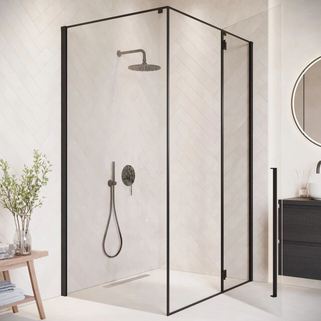 Badplaats Douchecabine vancouver 90 x 120 x 190 cm zwart met veiligheids - 3213319 large