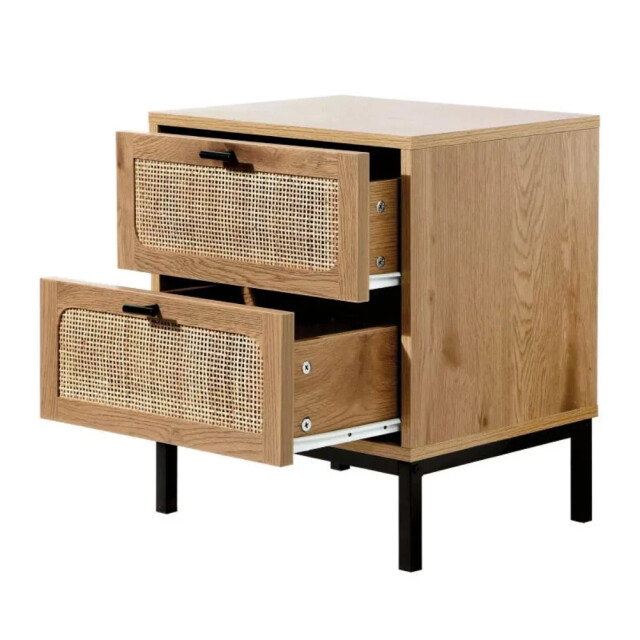 CaliCosy Nachtkastje met 2 laden en rieten kap l45 x p35 x h51cmh51cm jaya 2929852 large
