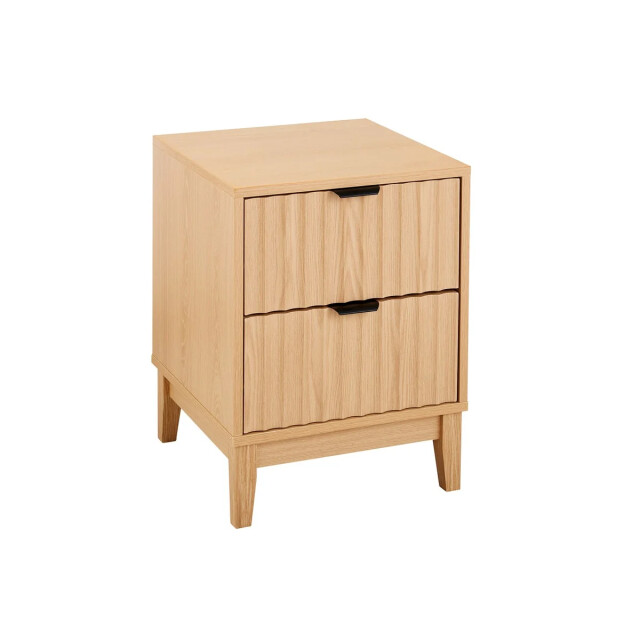 CaliCosy Nachtkastje met 2 lades en geribbelde fronten h52 cm bologne 3205798 large