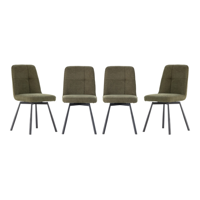 CaliCosy Game of 4 swivel fabric chairs h85.5 cm iona 3344976 large CaliCosy Game of 4 swivel fabric chairs h85.5 cm iona 3344976 large