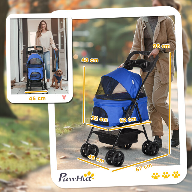 4goodz Hondenbuggy met zonnedak en opbergnet tot 4 kg - 3345776 large 4goodz Hondenbuggy met zonnedak en opbergnet tot 4 kg - 3345776 large