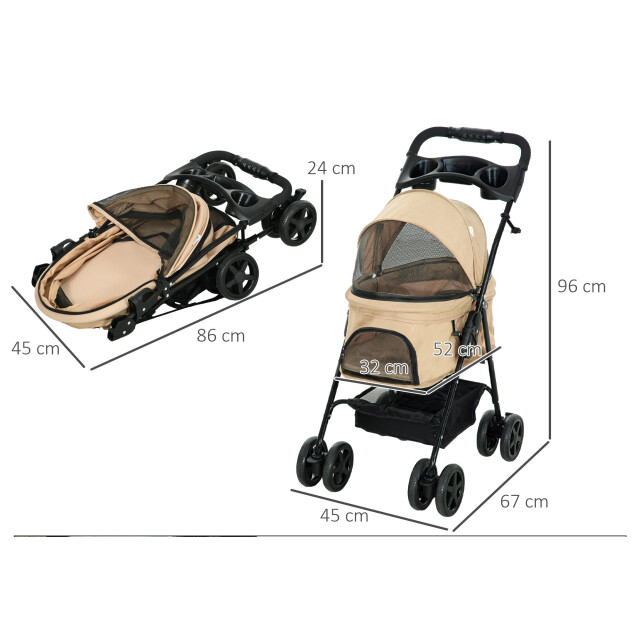 4goodz Hondenbuggy met zonnedak en opbergnet tot 4 kg licht 3345775 large 4goodz Hondenbuggy met zonnedak en opbergnet tot 4 kg licht 3345775 large