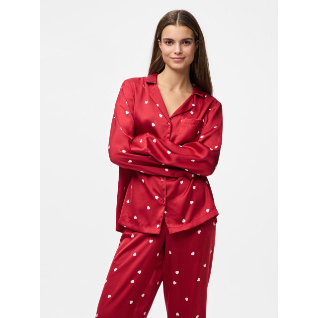 Pieces Dames pyjama set pcjytte hartjes satijn nachtset 17159924-Savvy Red Hearts large Pieces Dames pyjama set pcjytte hartjes satijn nachtset 17159924-Savvy Red Hearts large