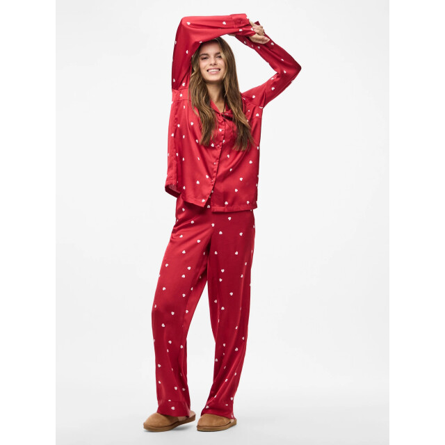 Pieces Dames pyjama set pcjytte hartjes satijn nachtset 17159924-Savvy Red Hearts large Pieces Dames pyjama set pcjytte hartjes satijn nachtset 17159924-Savvy Red Hearts large