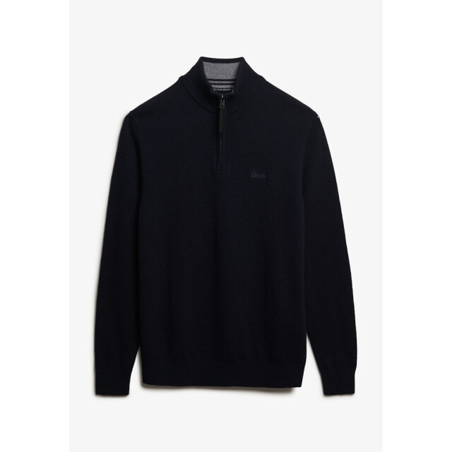 Superdry Trui met wolmix zip navy 5219.37.0012 large