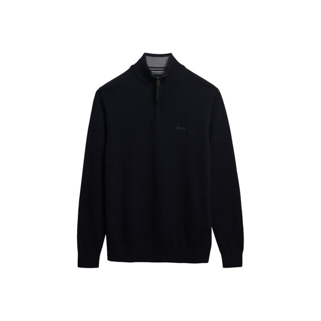 Superdry Trui met wolmix zip navy 5219.37.0012 large