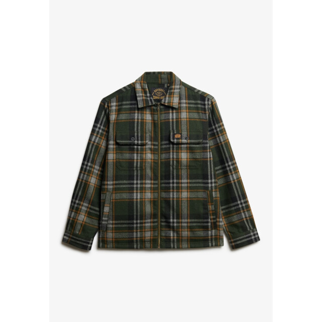 Superdry Wool miller overshirt met rits dessin 5309.29.0013 large