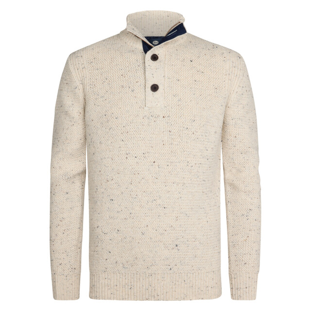 Petrol Industries men knitwear collar m-3050-kwc226 0009 antique white melee 05710.100.0007 large Petrol Industries men knitwear collar m-3050-kwc226 0009 antique white melee 05710.100.0007 large