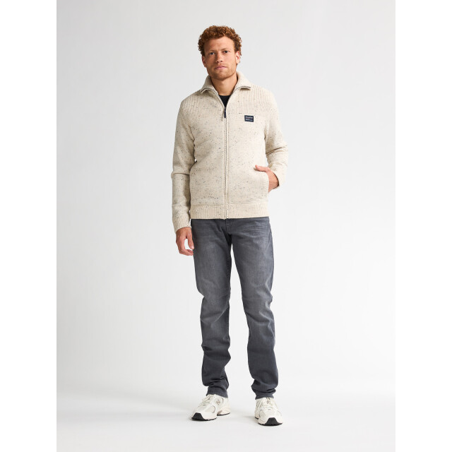 Petrol Industries men knitwear collar cardigan m-3050-kwc283 0009 antique white melee 05791.100.0020 large Petrol Industries men knitwear collar cardigan m-3050-kwc283 0009 antique white melee 05791.100.0020 large