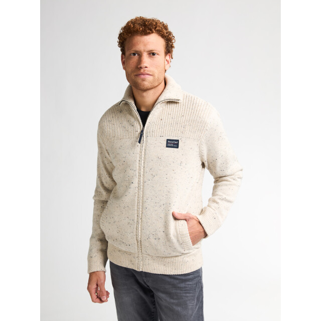 Petrol Industries men knitwear collar cardigan m-3050-kwc283 0009 antique white melee 05791.100.0020 large Petrol Industries men knitwear collar cardigan m-3050-kwc283 0009 antique white melee 05791.100.0020 large