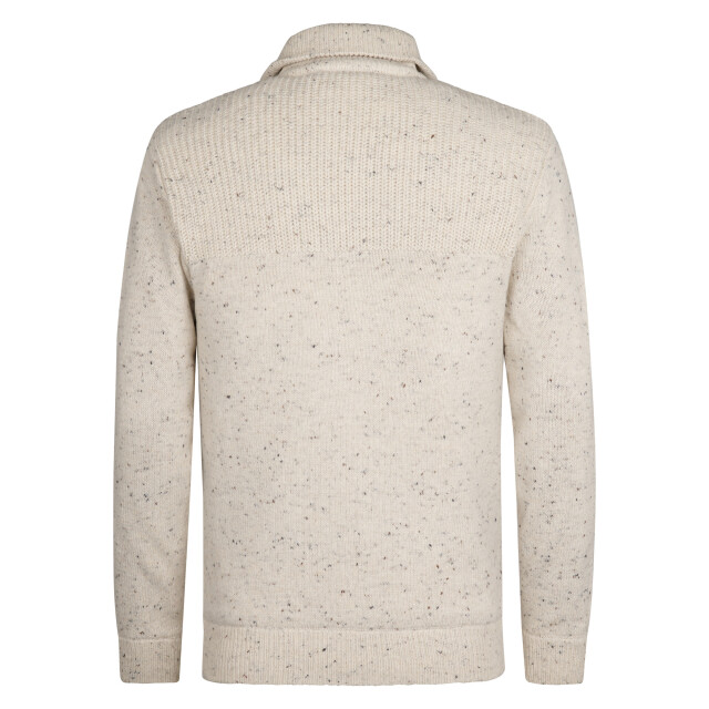 Petrol Industries men knitwear collar cardigan m-3050-kwc283 0009 antique white melee 05791.100.0020 large Petrol Industries men knitwear collar cardigan m-3050-kwc283 0009 antique white melee 05791.100.0020 large