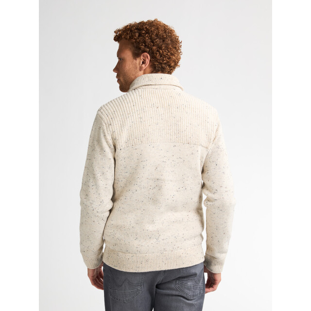 Petrol Industries men knitwear collar cardigan m-3050-kwc283 0009 antique white melee 05791.100.0020 large Petrol Industries men knitwear collar cardigan m-3050-kwc283 0009 antique white melee 05791.100.0020 large