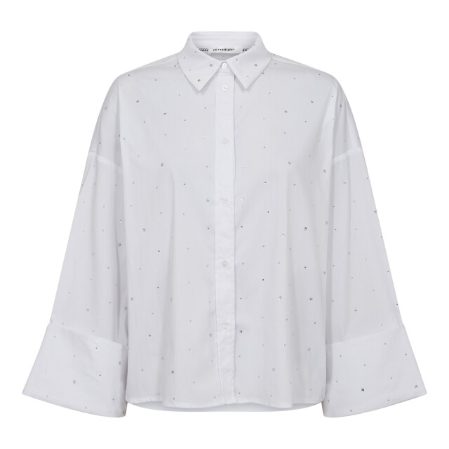 Co'Couture Cc leni wide cuff stone shirt CC Leni Wide Cuff Stone Shirt/4000 White large Co'Couture Cc leni wide cuff stone shirt CC Leni Wide Cuff Stone Shirt/4000 White large