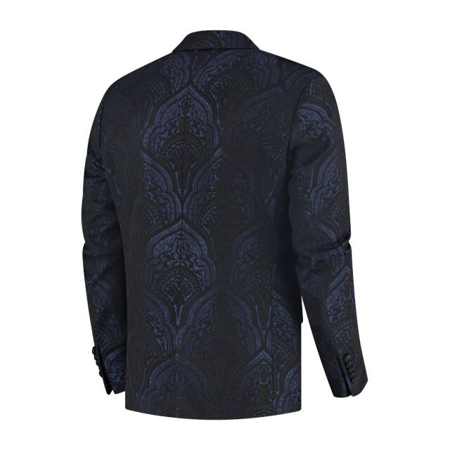 Circle of Gentlemen Aspen jaquard blauw zwart colbert 000-40004-584- large