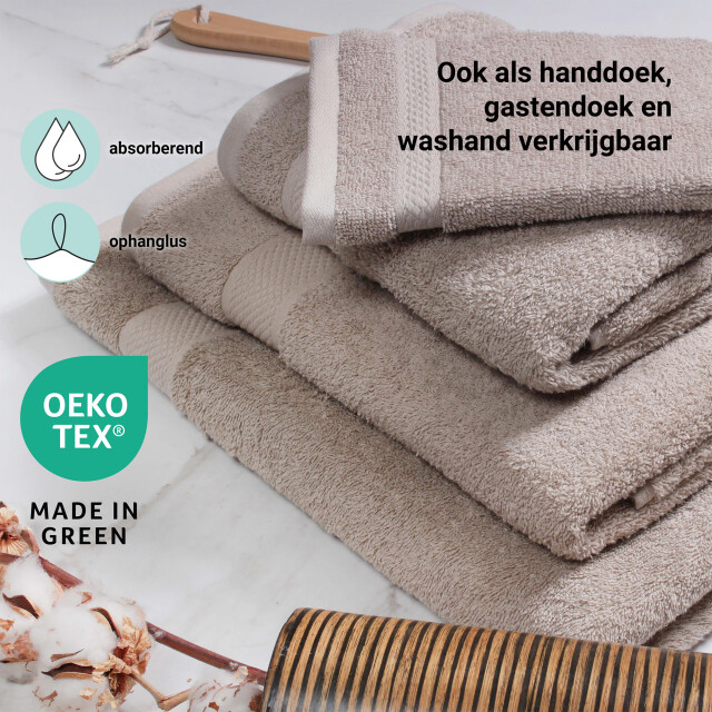 DoubleDry Hotel badhanddoeken 70 x 140 cm set van 6 100% zacht katoen 500 2825652 large