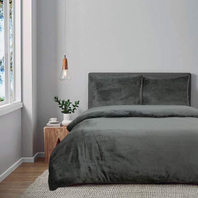 Phlox Dekbedovertrek flanel fleece lits jumeaux 240x220 cm + 2 kussenslopen - 3304541 large