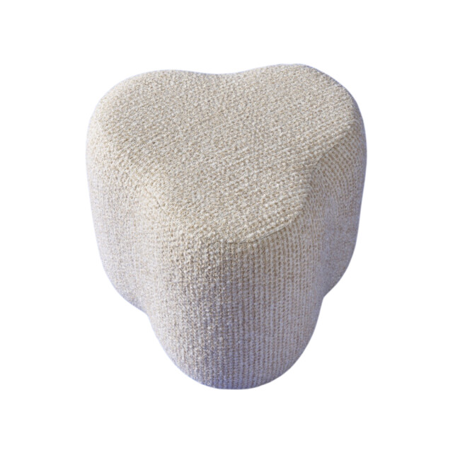 Signature Poef in écru stof l53 cm trefle 3061978 large