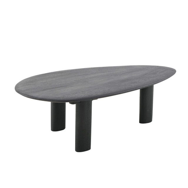 Signature Table basse en suar massif noire l130 cm galet 3042281 large